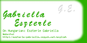 gabriella eszterle business card